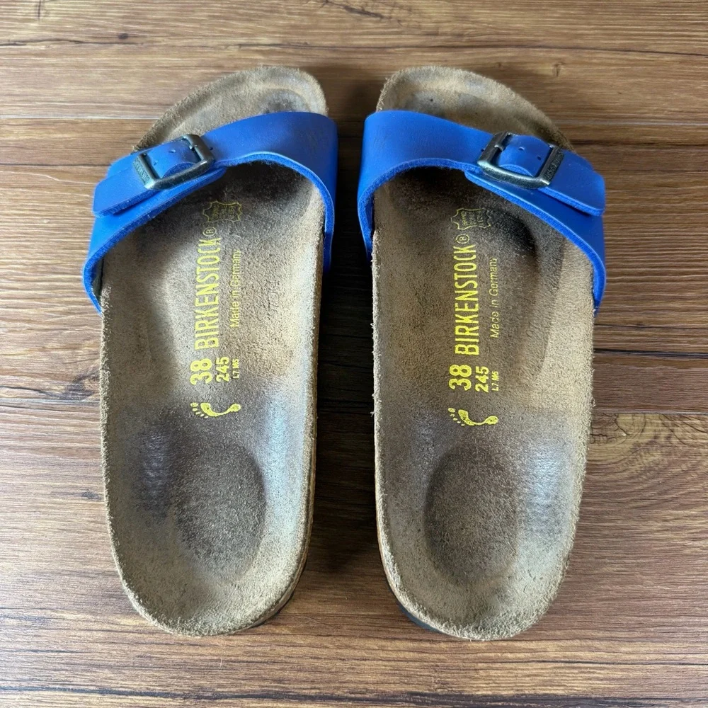 Birkenstock Madrid Blue Slides Sandals Women’s Size 7‎ (38) Shoes